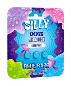 Silly Dots Mega Dose 1200mg Tabs | 3 Tabs | Blue Razz