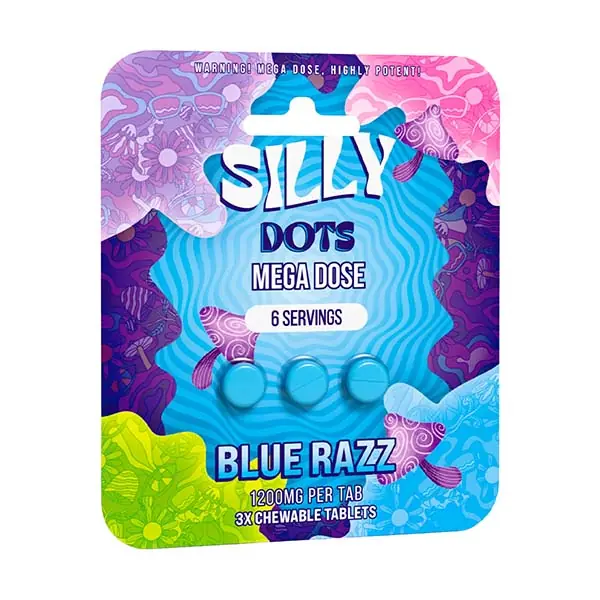 Silly Dots Mega Dose 1200mg Tabs | 3 Tabs | Blue Razz