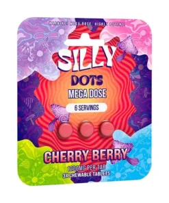 Silly Dots Mega Dose 1200mg Tabs | 3 Tabs | Cherry Berry