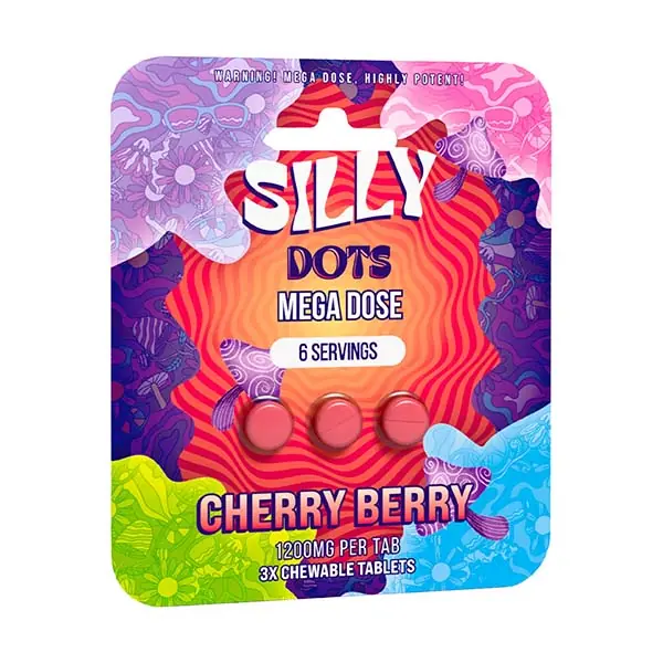 Silly Dots Mega Dose 1200mg Tabs | 3 Tabs | Cherry Berry